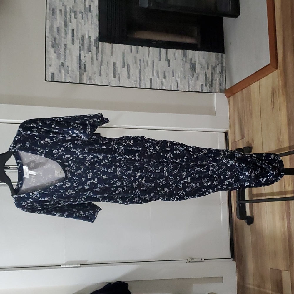 Maternity navy floral dress (Medium)